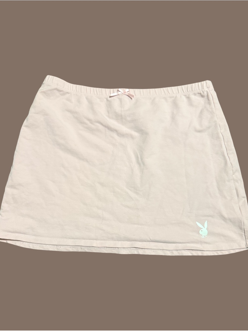 Playboy Pastel Pink Mini Skirt with Signature Logo